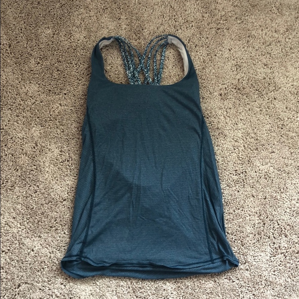 Blue Lululemon Tank with built in Sports Bra